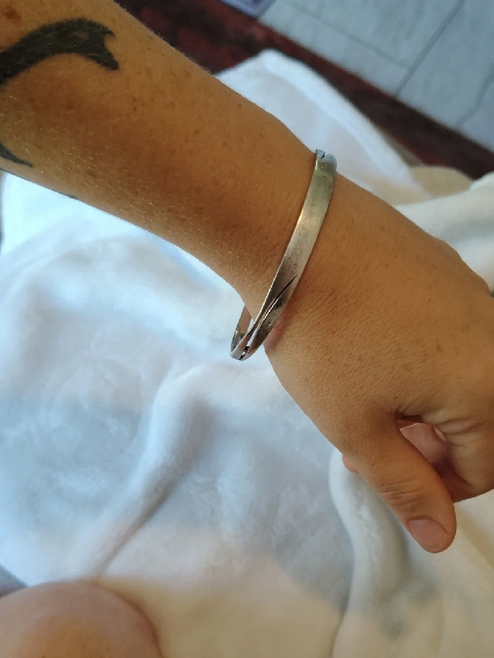 Sterling Silver Twisted Cuff Bracelet - Silver - Picture 3 of 5